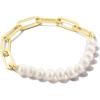 imageKendra Scott Ashton Gold Half Chain Bracelet in White Pearl Fashion Jewelry For Women
