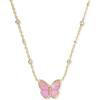 imageKendra Scott Cailey Butterfly Pendant Necklace Fashion Jewelry for WomenGOLD PINK OPALESCENT RESIN