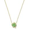 imageKendra Scott Clover Short Pendant Necklace in Lime Green Magnesite 14k GoldPlated Brass Fashion Jewelry for Women