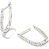 imageKendra Scott Ellen Luxe Sterling Silver Huggie Earrings in White Sapphire Fine Jewelry for Women