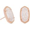 imageKendra Scott Ellie Stud Earrings for Women Fashion JewelryROSE GOLD  IRIDESCENT DRUSY