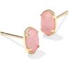 imageKendra Scott Emilie Stud Earrings in Light Pink Drusy 14k Gold Plated Brass Fashion Jewelry for Women
