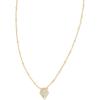 imageKendra Scott Framed Tess Satellite Pendant Necklace Fashion Jewelry for WomenGOLD LUSTER  LIGHT BLUE OPAL