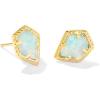 imageKendra Scott Framed Tess Stud Earrings Fashion Jewelry for WomenGOLD LUSTER  LIGHT BLUE OPAL