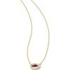 imageKendra Scott Grayson Stone Pendant Necklace in Dichroic Glass 14k GoldPlated Brass Fashion Jewelry for Women