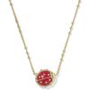 imageKendra Scott Lady Bug Short Pendant NecklaceGOLDRED MAGNESITE