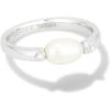 imageKendra Scott Leighton Pearl Band RingRHODIUM  WHITE PEARL