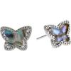 imageKendra Scott Lillia Butterfly Stud Earrings for Women Fashion Jewelry RhodiumPlated Over Brass Iridescent Abalone