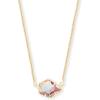 imageKendra Scott Tess Pendant Necklace for Women Fashion JewelryGOLD  IRIDESCENT DICHROIC GLASS