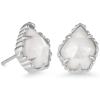 imageKendra Scott Tessa Stud Earrings for Women Fashion JewelryRHODIUM  Ivory MOTHER OF PEARL