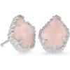 imageKendra Scott Tessa Stud Earrings for Women Fashion JewelryRHODIUM  ROSE QUARTZ