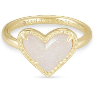 imageKendra Scott Ari Heart Band Ring Fashion Jewelry for WomenGOLD  IRIDESCENT DRUSY