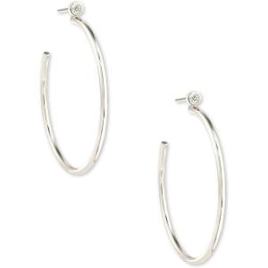 imageKendra Scott Audrey Hoop Earring in 14k White Gold Fine Jewelry for Women White Diamond