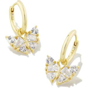 imageKendra Scott Blair 14k GoldPlated Butterfly Huggie Earrings in White Crystal Fashion Jewelry for Women