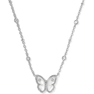 imageKendra Scott Cailey Butterfly Pendant Necklace Fashion Jewelry for WomenRHODIUMIVORY MOTHER OF PEARL