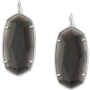 imageKendra Scott Danielle Statement Earrings for Women Fashion JewelryRhodium Black Cats Eye