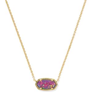 imageKendra Scott Elisa Pendant Necklace for Women Fashion Jewelry 14k GoldPlatedGOLD  DARK LAVENDER LAB GROWN OPAL