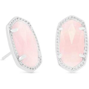 imageKendra Scott Ellie Stud Earrings for Women Fashion JewelryRHODIUM  ROSE QUARTZ