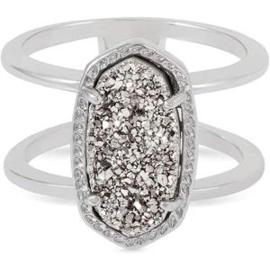 imageKendra Scott Elyse Ring for Women Fashion JewelryRHODIUM  PLATINUM DRUSY
