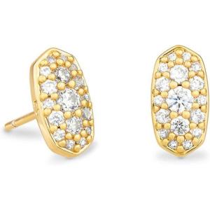 imageKendra Scott Grayson Crystal Stud Earrings Fashion Jewelry for WomenGOLD  WHITE CUBIC ZIRCONIA