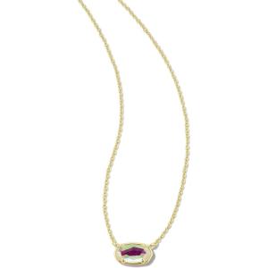 imageKendra Scott Grayson Stone Pendant Necklace in Dichroic Glass 14k GoldPlated Brass Fashion Jewelry for Women