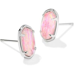 imageKendra Scott Grayson Stone Stud EarringsSilver Pink Iridescent Mother Of Pearl