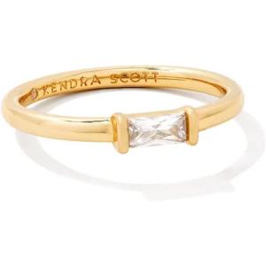 imageKendra Scott Juliette Band Ring in White Crystal Fashion Jewelry for WomenGOLD  WHITE CRYSTAL