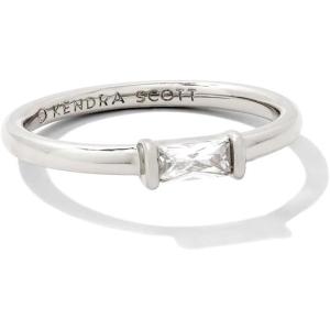 imageKendra Scott Juliette Band Ring in White Crystal Fashion Jewelry for WomenRHODIUM  WHITE CRYSTAL