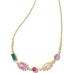imageKendra Scott June Strand Necklace in 14k GoldPlated Brass Fashion Jewelry for Women Gold  Multi Mix