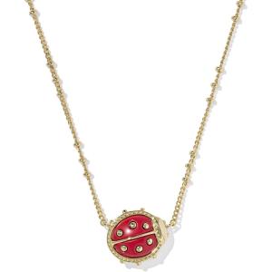 imageKendra Scott Lady Bug Short Pendant NecklaceGOLDRED MAGNESITE