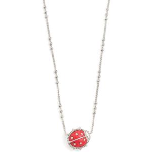 imageKendra Scott Lady Bug Short Pendant NecklaceSilver Red Vermillion Magnesite