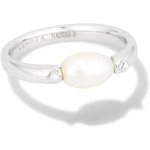 imageKendra Scott Leighton Pearl Band RingRHODIUM  WHITE PEARL
