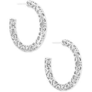 imageKendra Scott Maggie 15 Hoop Earrings for Women Fashion JewelrySILVER  FILIGREE METAL