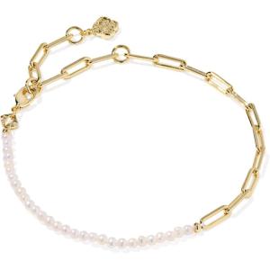 imageKendra Scott Markie Half Chain Bracelet in Freshwater Cultured Pearl Fashion Jewelry for WomenGOLDFRESHWATER CULTURED PEARL