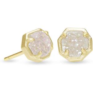 imageKendra Scott Nola Stud Earrings for Women Fashion JewelryGOLD  IRIDESCENT DRUSY