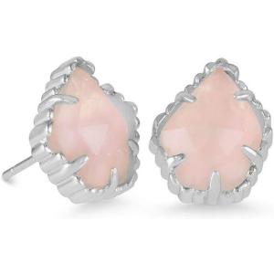 imageKendra Scott Tessa Stud Earrings for Women Fashion JewelryRHODIUM  ROSE QUARTZ
