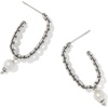 image:imageKendra Scott Gabriella Pearl Hoop Earring Fashion Jewelry for WomenRhodium  Freshwater Cultured Pearl