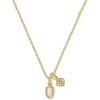 image:imageKendra Scott Mini Elisa Dira Necklace Fashion Jewelry for WomenGold  Light Pink Lab Opal
