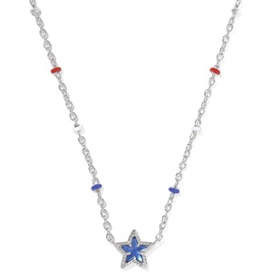 image:imageKendra Scott Mini Cassidy Pendant Necklace Fashion Jewelry for WomenRhodium  Cobalt Blue Illusion